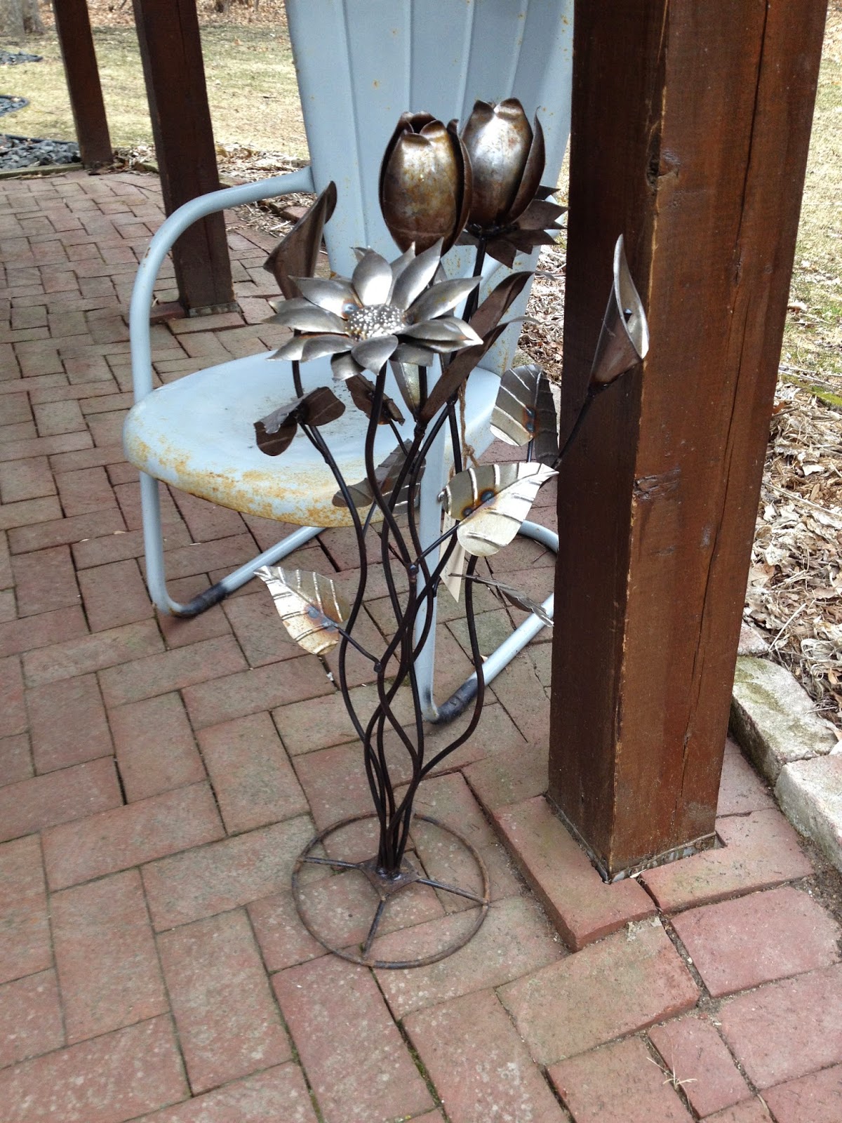 Lucille's Vintiques Rusty Metal Garden Art